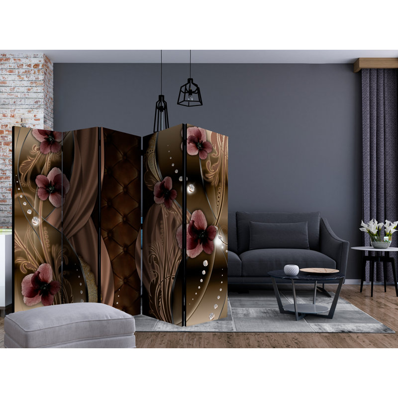 Canmore 225cm W x 172cm H 5 - Panel Solid Wood Folding Room Divider