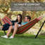 Hamac double en coton de style brésilien 2 personnes avec support Knutsford avec sac de transport-1603327529
