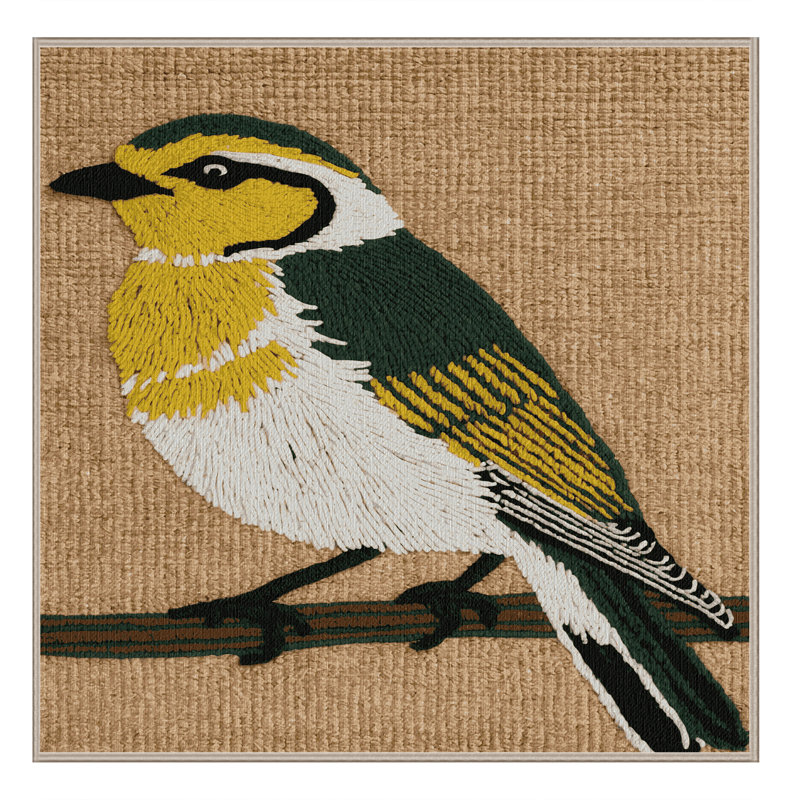  Tapis lavable European Goldcrest Birds, Carré 5 pi