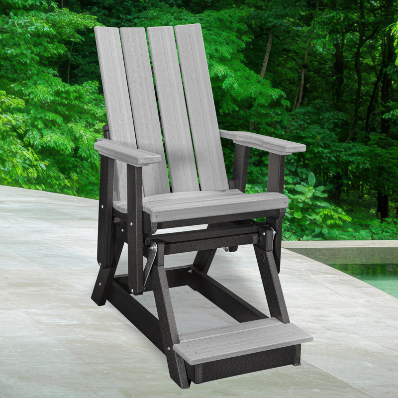 Fauteuil oscillant à hauteur de balcon Brandon American Furniture Classics, Gris clair / noir