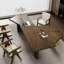 Bureau en bois massif noisette à forme libre-206990117-206990118