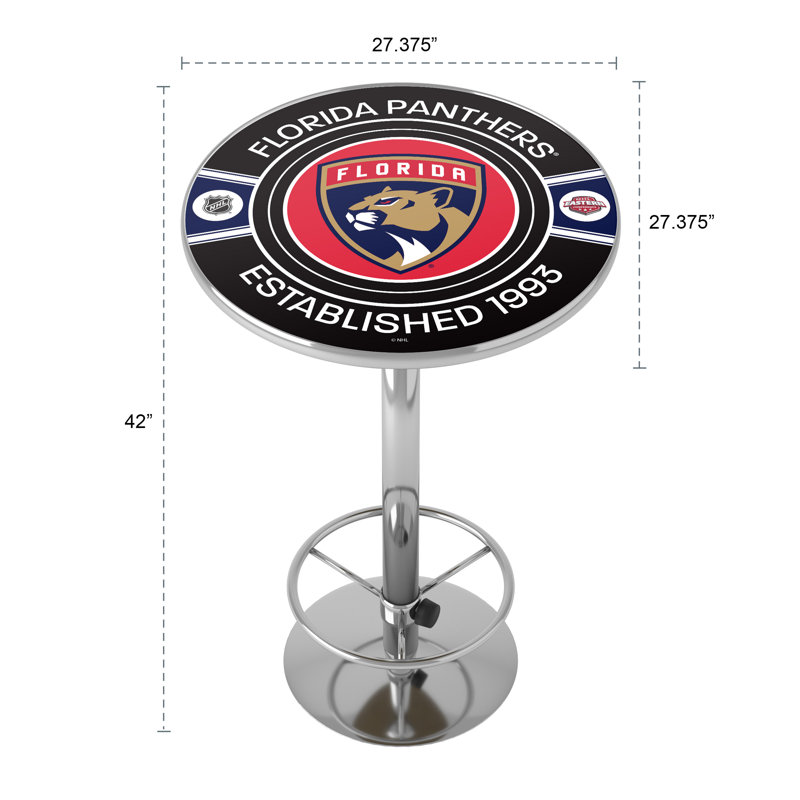 Florida Panthers Patch  Bar Table With Footrest