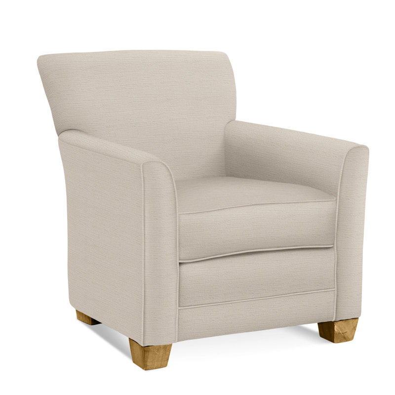 Buckley Armchair, Brown Geometric, 0456-33, Honey Finish