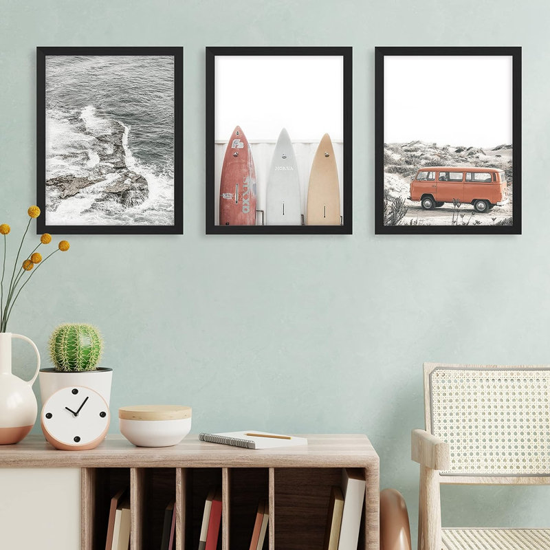 Multicolore Coastal Beach IDEA4WALL, Noir