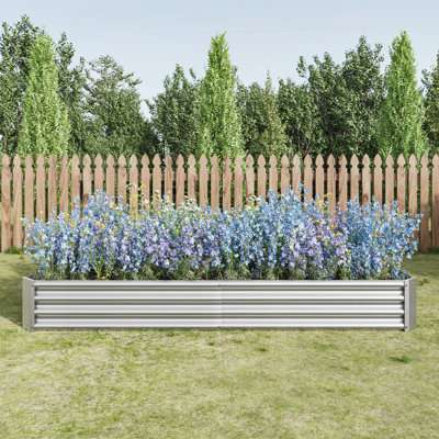 Durable Metal Raised Garden Bed Kit, Ideal for Flowers, Vegetables, and Herbs, Perfect for Urban and Suburban Gardens