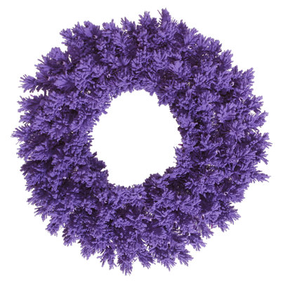 Flocked Red Fir Faux Mixed Assortment Wreath