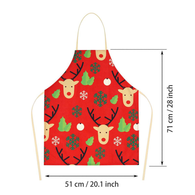 Christmas Linen Bib Apron