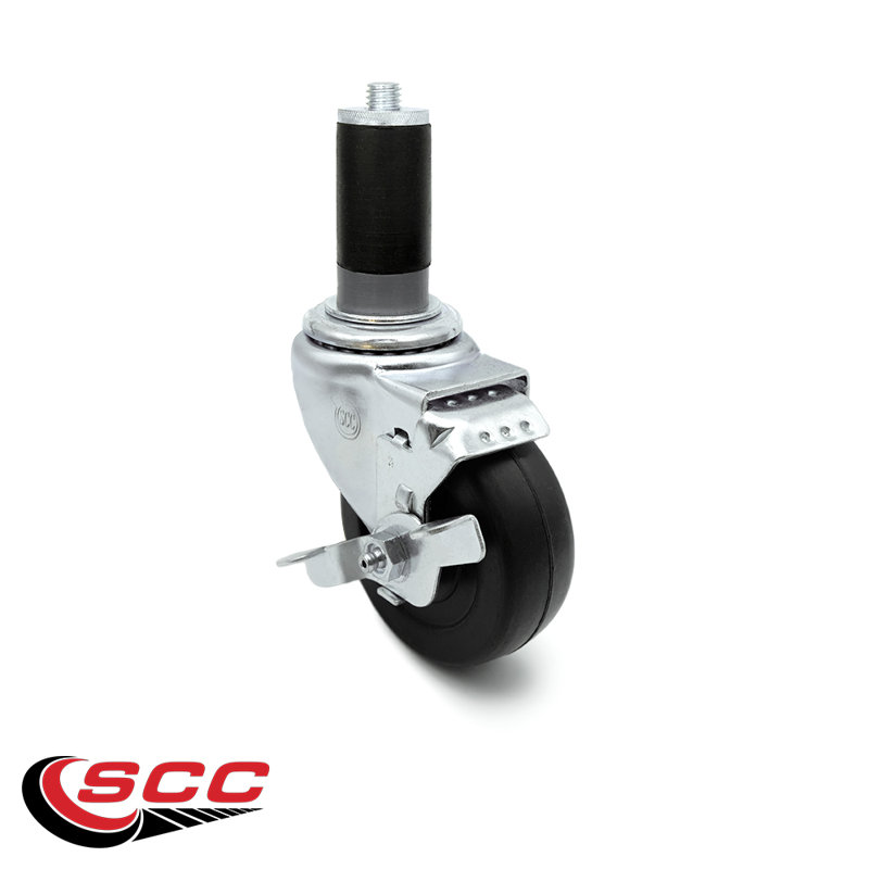 4 Piece Hard Rubber Caster Set