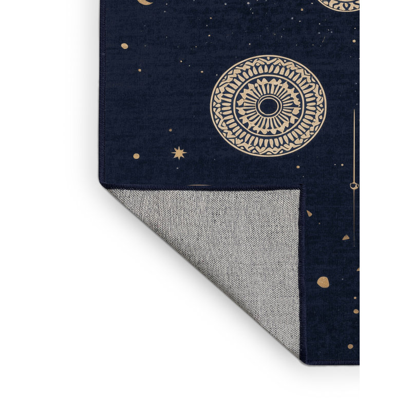 Tapis gris lavable à la machine Melton, 2 x 4