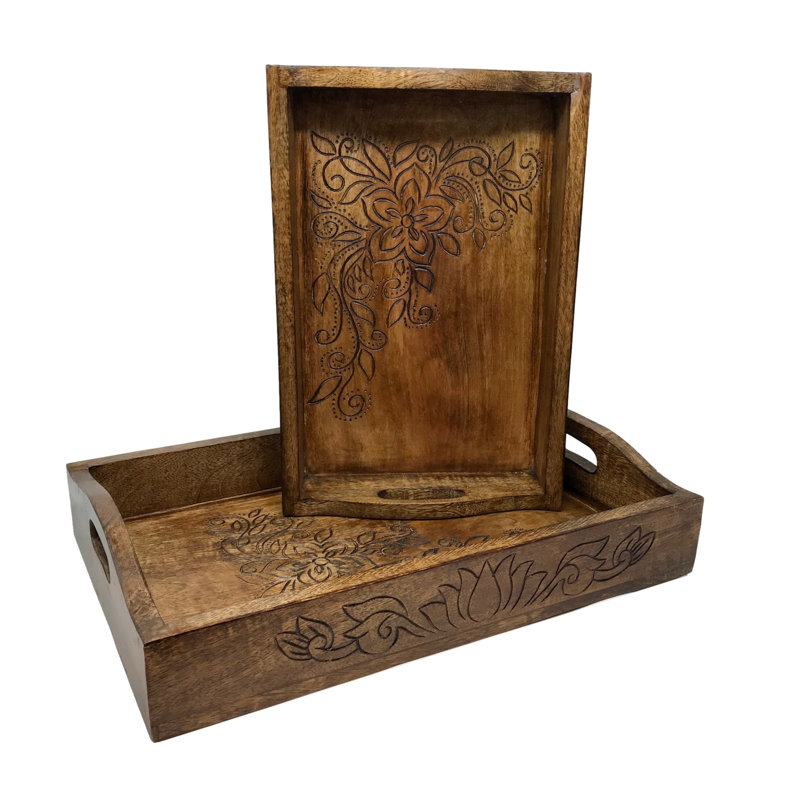 Martinique Wood Tray - Set of 2