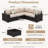 Beige Wicker Outdoor Sectional Set