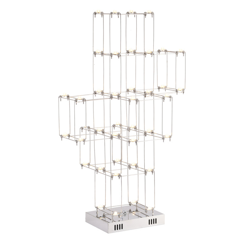 Lampe de table à DEL en nickel satiné 38 lumières Cooksville