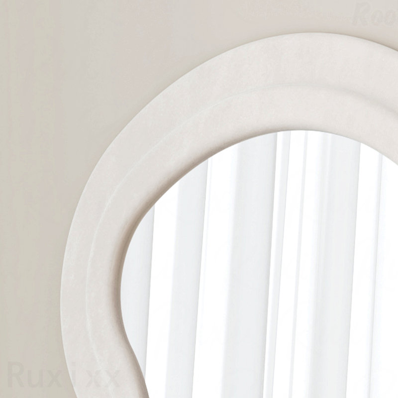 Miroir d'appoint de plancher pleine longueur Wave Design - Utilisation suspendue / inclinée pour la chambre à coucher / salon