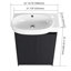Meuble-lavabo autoportant de 23 po avec lavabo et portes à fermeture douce-293774758