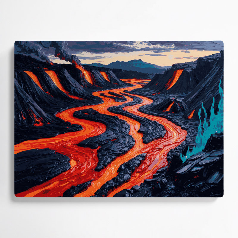 Art mural gris Hawaiian Lava Flows, H 20 po x l 30 po