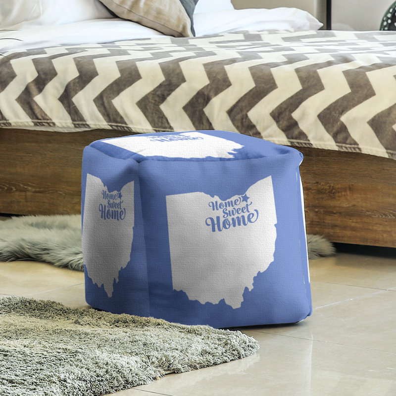 Repose-pieds à cubes cleveland the home, bleu