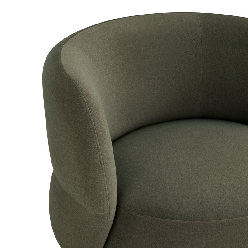 Fauteuil d'appoint pivotant Marcello, Velours forêt Vesper