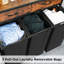 Panier à linge trieur à 3 compartiments avec tablette, tiroirs et sacs en tissu amovibles