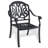 3-Piece Set Of Cast Aluminum Patio Furniture With Brown Cushions-322536750