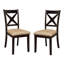 Chaise d'appoint Bardwell en chêne foncé / beige