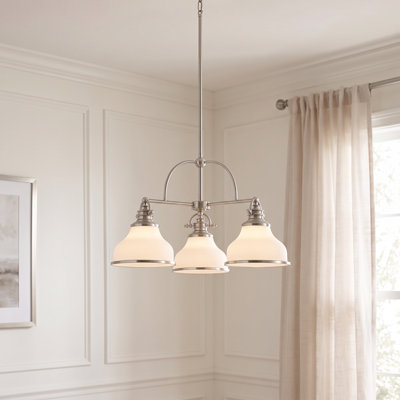 Lustre en nickel brossé 3 lumières Grant