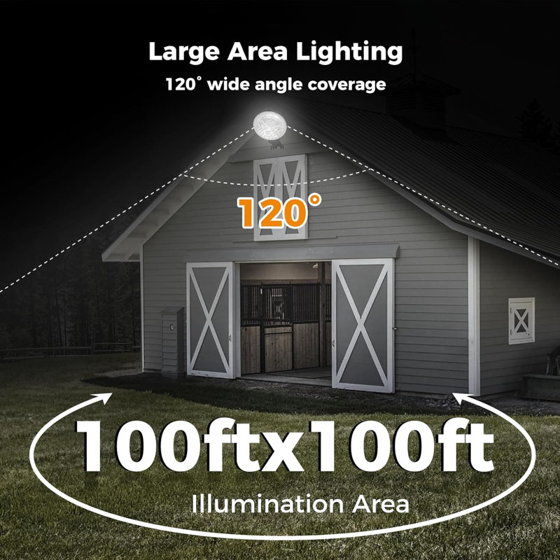 1 Pack 200W LED Barn Light Outdoor Area Security Light IP66 6500K Daylight For Yard Street Farm Garden Garage