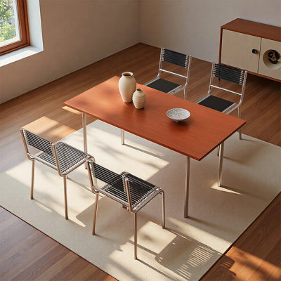 Ensemble de table de salle à manger simple et luxueux en bois massif