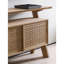 Vitrine en rotin de style Wabi Sabi