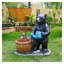 Charmante statue de jardin d'ours avec pot de fleurs - Sculpture d'extérieur peinte à la main pour décoration de jardin, de patio et de pelouse