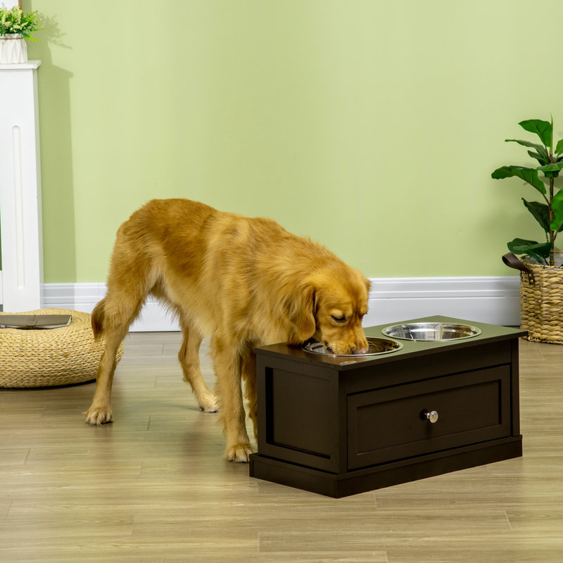Elevated Feeder, Coffee Brown
