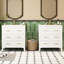 Meuble-lavabo de 60 po avec lavabo en céramique blanche, structure en bois massif, 3 tiroirs, style rétro, charnières réglables à fermeture douce, poignée simple en métal doré,-1959690092