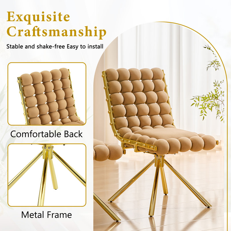 Ensemble de 2 chaises d'appoint Modern, Brun