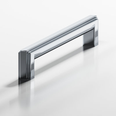 Square, Stepped Cabinet Pull With Rounded Back