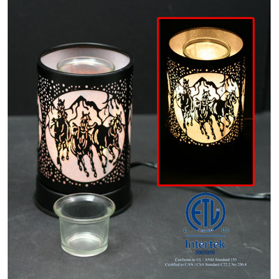 Lampe de table noire 6,5 po Antinique