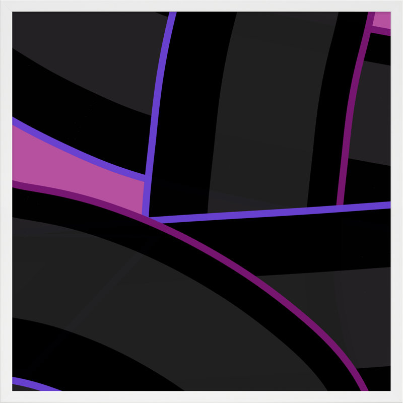 Purple Haze Twist Print by Jacques Pilon, White, 24" H x 24" W x 1.25" D