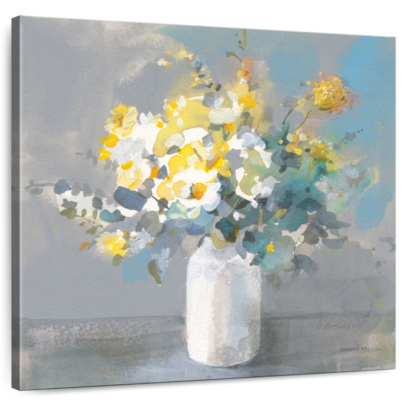 Touch Of Spring White Vase, 20'' H x 20'' W