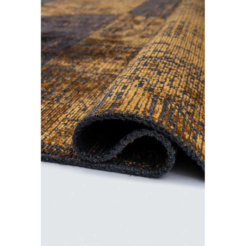 Rapture Orange/Brown Abstract Luxury Area Rug, Rectangle 7'10" x 11'2"