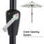 Parasol de marché avec lumières solaires à DEL, inclinaison et manivelle Cutshall-1995405503-1931859118