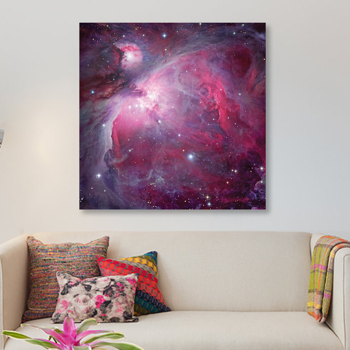 «M42, The Great Nebula in Orion», impression sur toile, H 26 po x l 26 po x P 1,5 po, Toile tendue, Pas de tapis