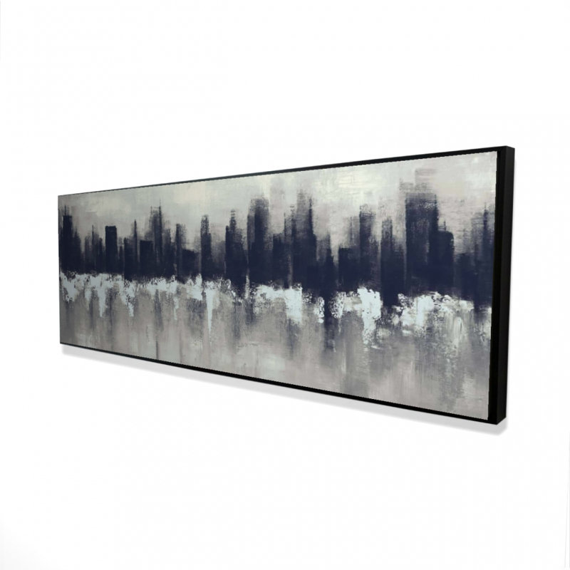 Toile industrielle bleu foncé | Art encadré
