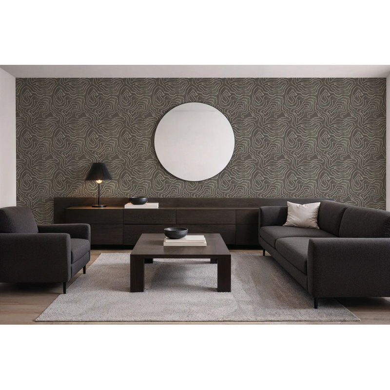 Elevation - Wallpaper, Soft Black, Peel & Stick