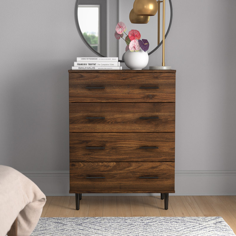 Cambi 30'' W 4 - Drawer Dresser, Dark Walnut/Dark Walnut