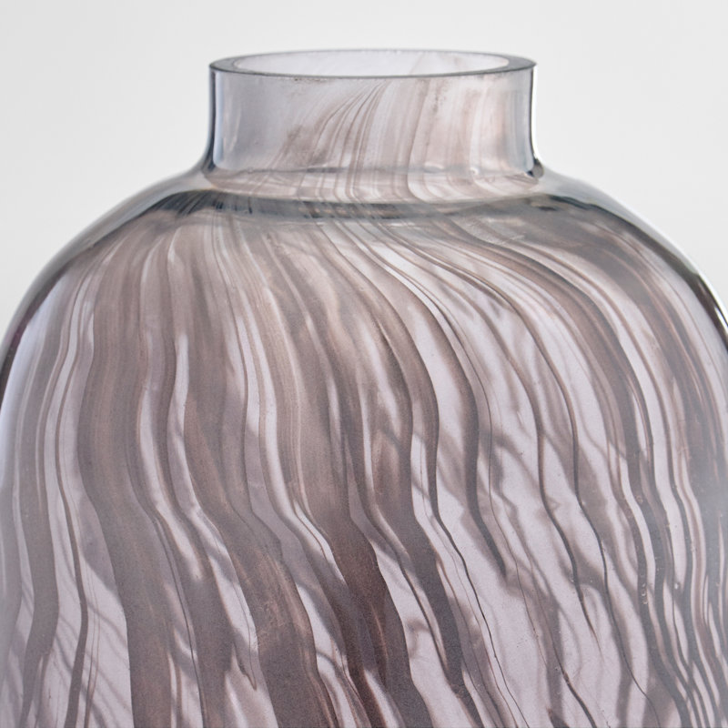 Billow Handmade Glass Table Vase, 29.75" H x 8.75" W x 8.75" D