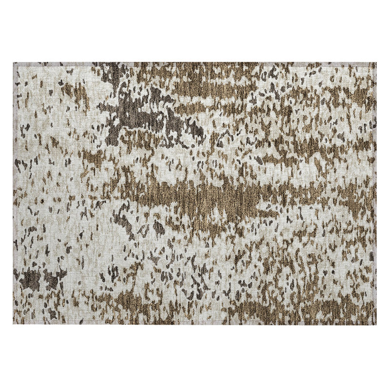 Aleg Washable Abstract Indoor / Outdoor Rug, Rectangle 1'8" x 2'6"