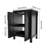 A 24-Inch Black Bathroom Cabinet, Paired With A White Ceramic Basin, Has A Modern Design And Is Made Of Materials That Are Waterproof And Durable.