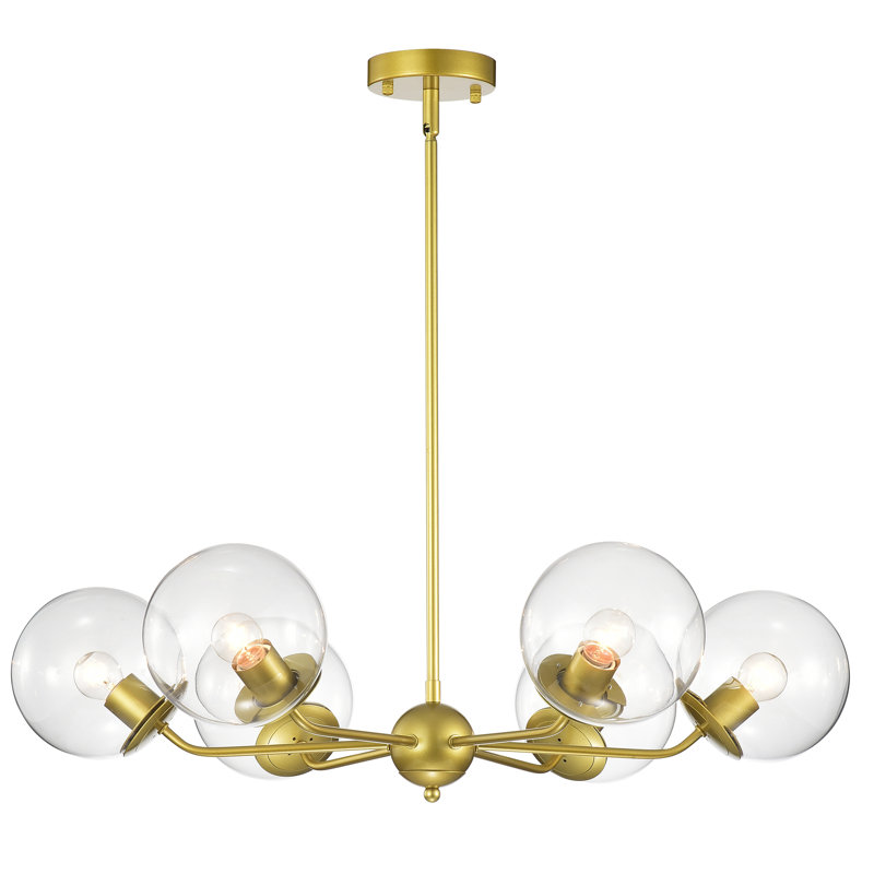Lustre 6 lumières à abat-jour Bussard