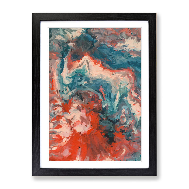 XV1022-2519X Justice In The Beginning Abstract - Single Picture Frame Print, 34cm H x 25cm W x 2cm D, Black