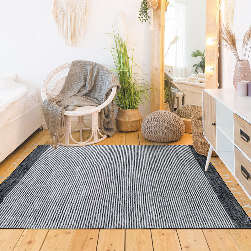 Iwan Solid Colour Hand Woven Area Rug, Rectangle 160 x 230cm