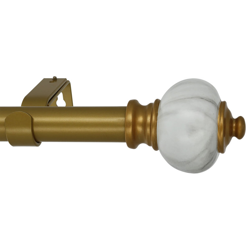 Haneefah Adjustable Single Curtain Rod, 28" - 48"