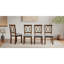 Chaises de salle à manger robustes, siège rembourré en bois d'hévéa, cuisine de style campagnard-2146805287